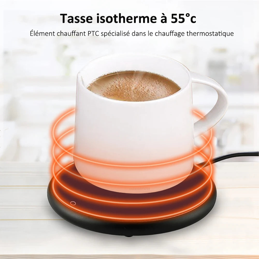 Chauffe-tasse thermostatique USB,chauffe-tasse, lait, thé, eau